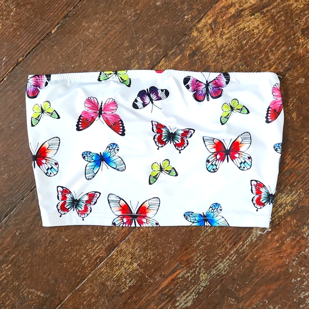 💙Cute Butterfly Tube Top